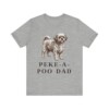 Peke-A-Poo Dad Shirt, Vintage Dog Sketch Tee, Dog Dad Gift