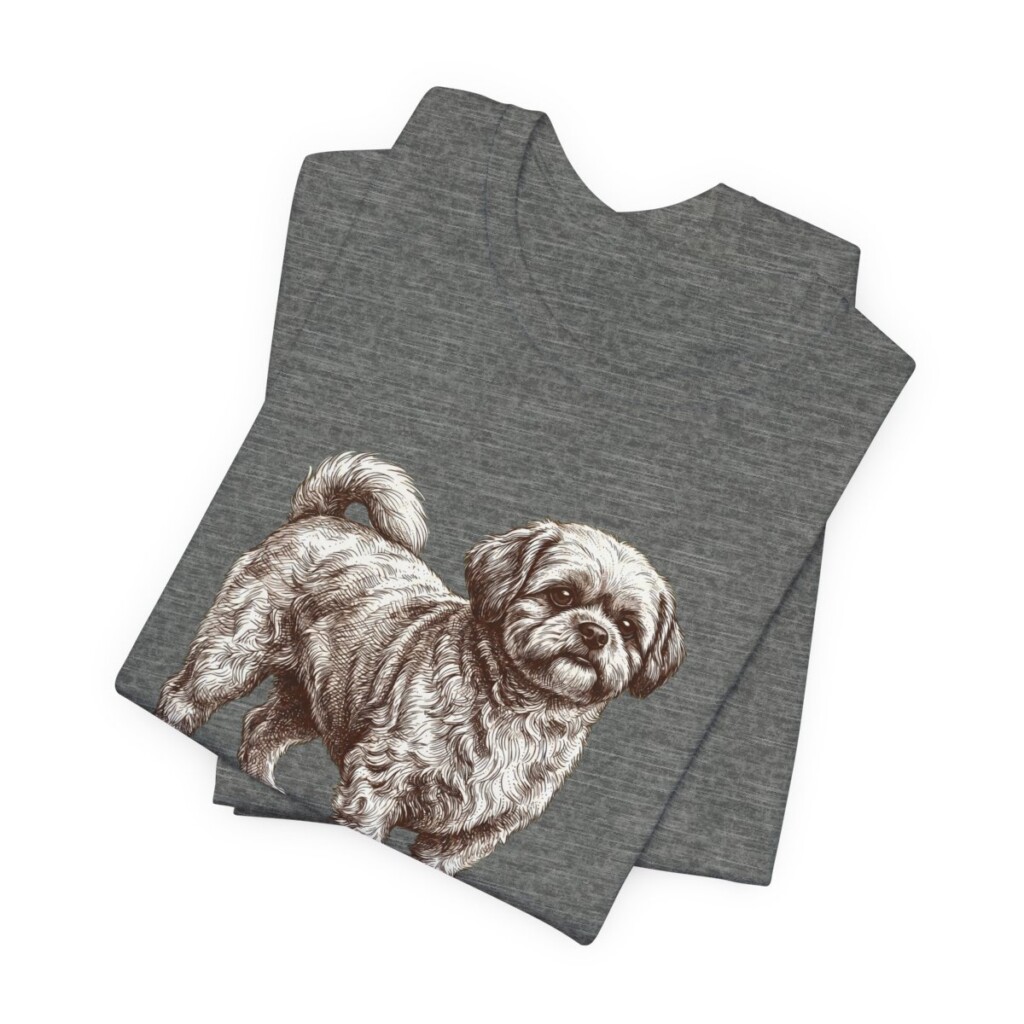 Peke-A-Poo Humor Shirt, Vintage Dog Sketch Tee, Dog Humor Gift