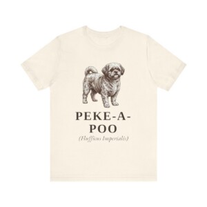 Peke-A-Poo Latin Shirt, Vintage Dog Sketch Tee, Dog Latin Gift