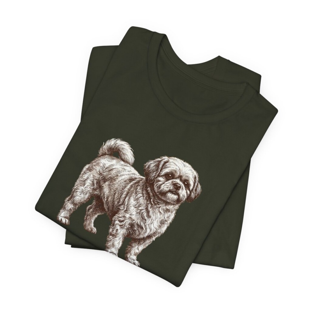 Peke-A-Poo Latin Shirt, Vintage Dog Sketch Tee, Dog Latin Gift