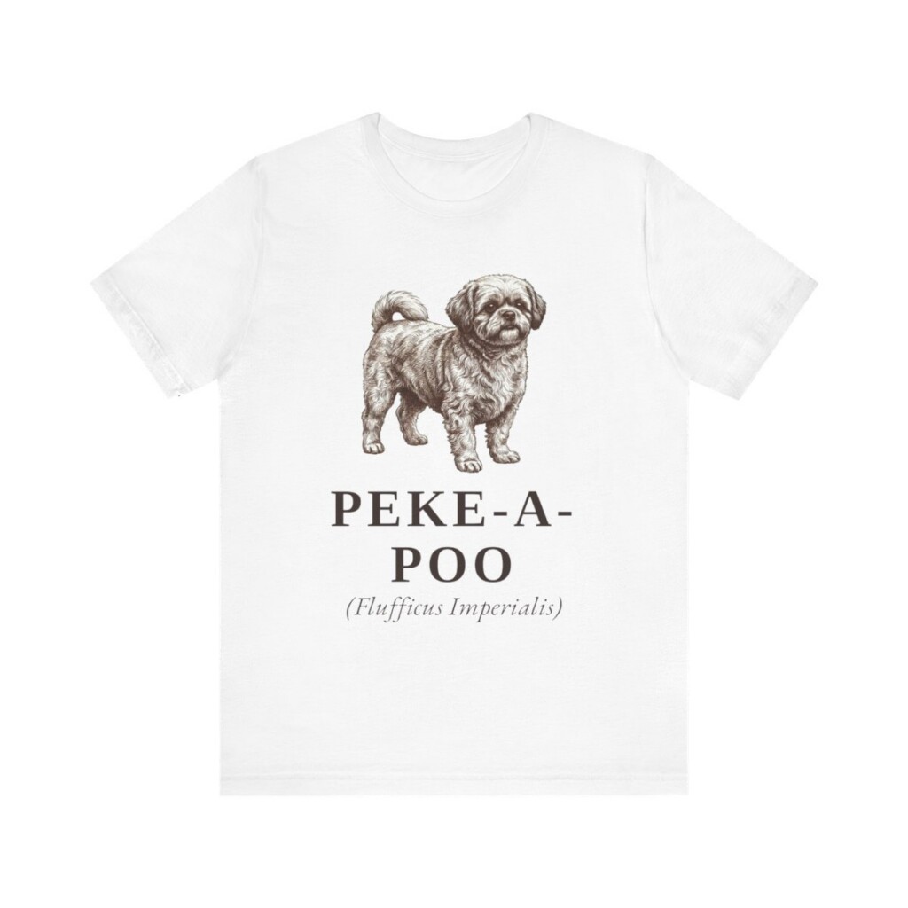 Peke-A-Poo Latin Shirt, Vintage Dog Sketch Tee, Dog Latin Gift