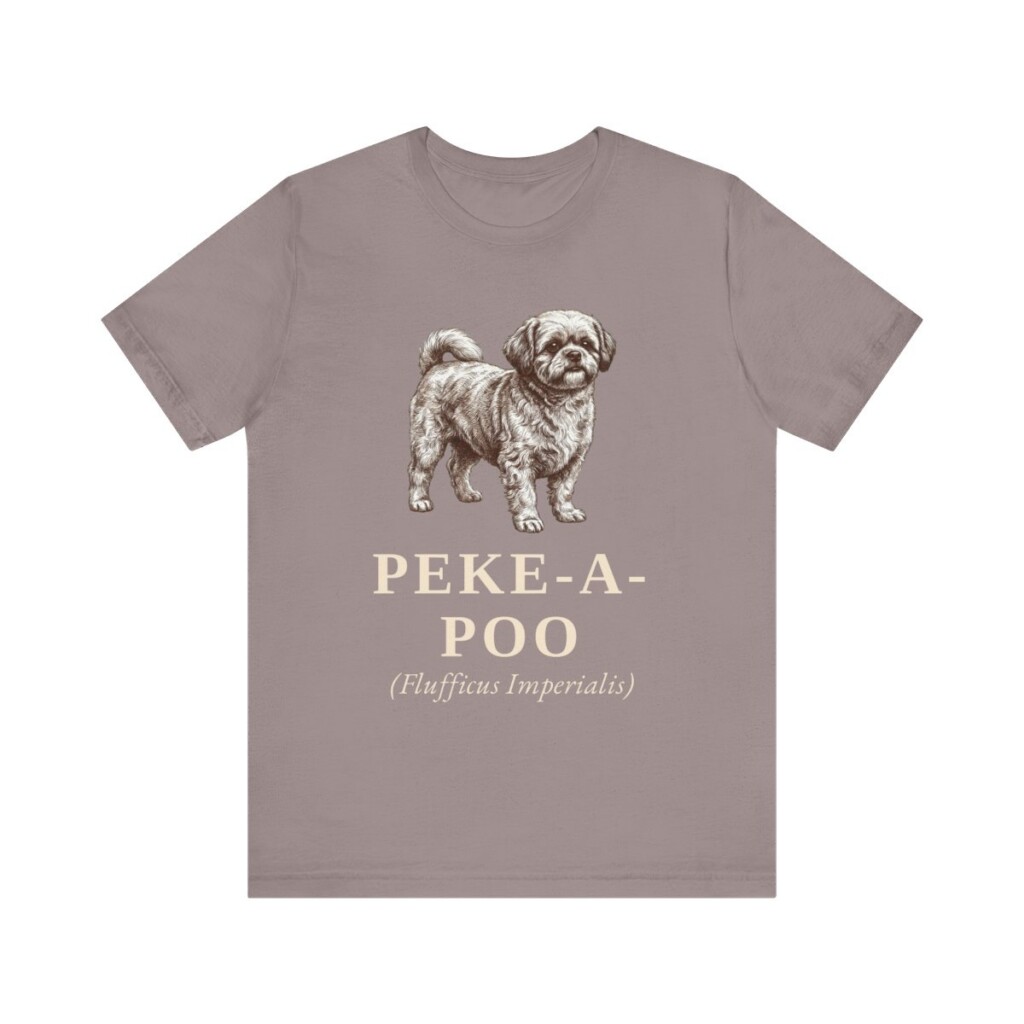 Peke-A-Poo Latin Shirt, Vintage Dog Sketch Tee, Dog Latin Gift