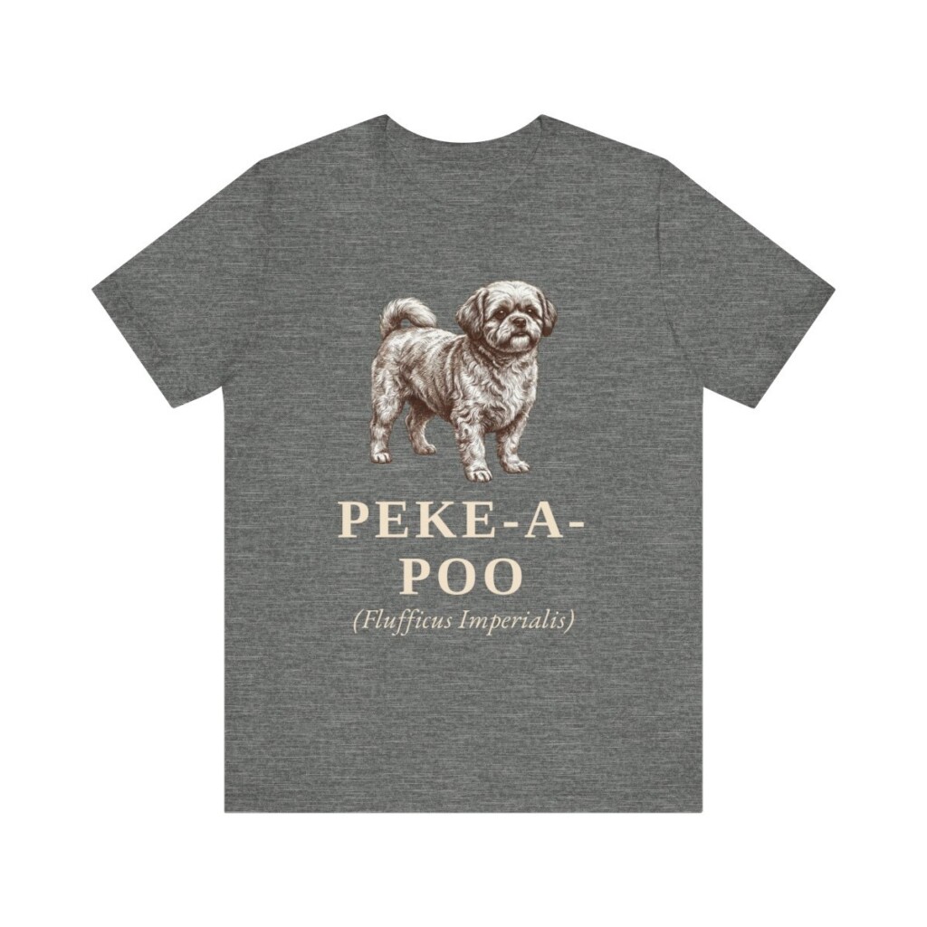 Peke-A-Poo Latin Shirt, Vintage Dog Sketch Tee, Dog Latin Gift