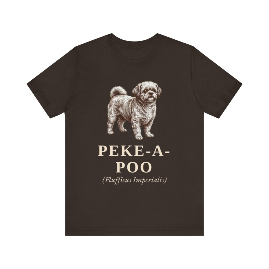 Peke-A-Poo Latin Shirt, Vintage Dog Sketch Tee, Dog Latin Gift