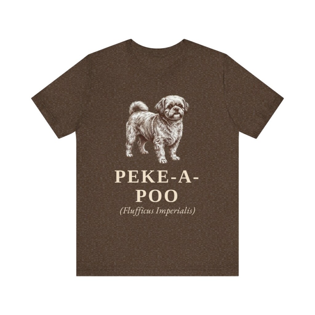 Peke-A-Poo Latin Shirt, Vintage Dog Sketch Tee, Dog Latin Gift