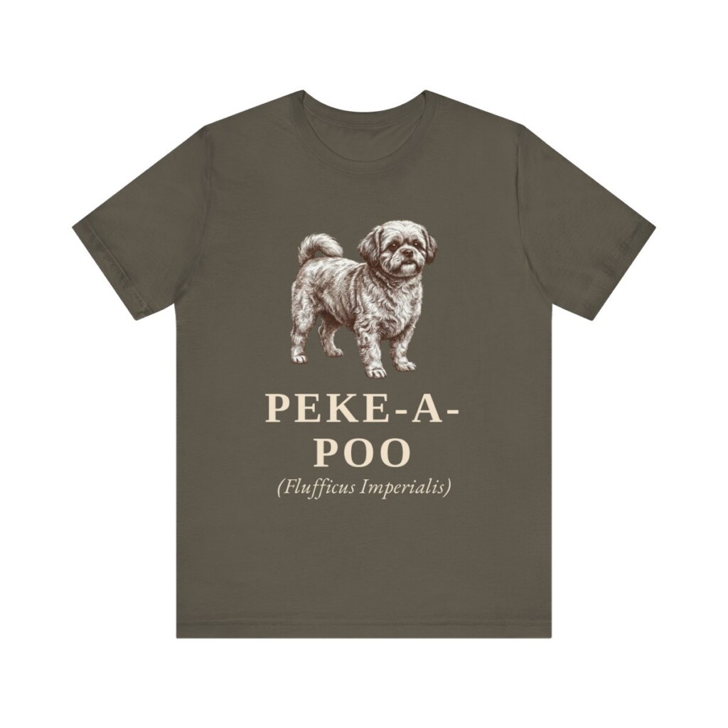Peke-A-Poo Latin Shirt, Vintage Dog Sketch Tee, Dog Latin Gift
