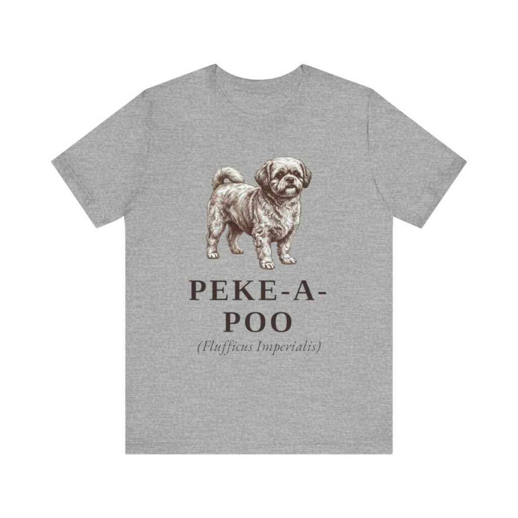 Peke-A-Poo Latin Shirt, Vintage Dog Sketch Tee, Dog Latin Gift