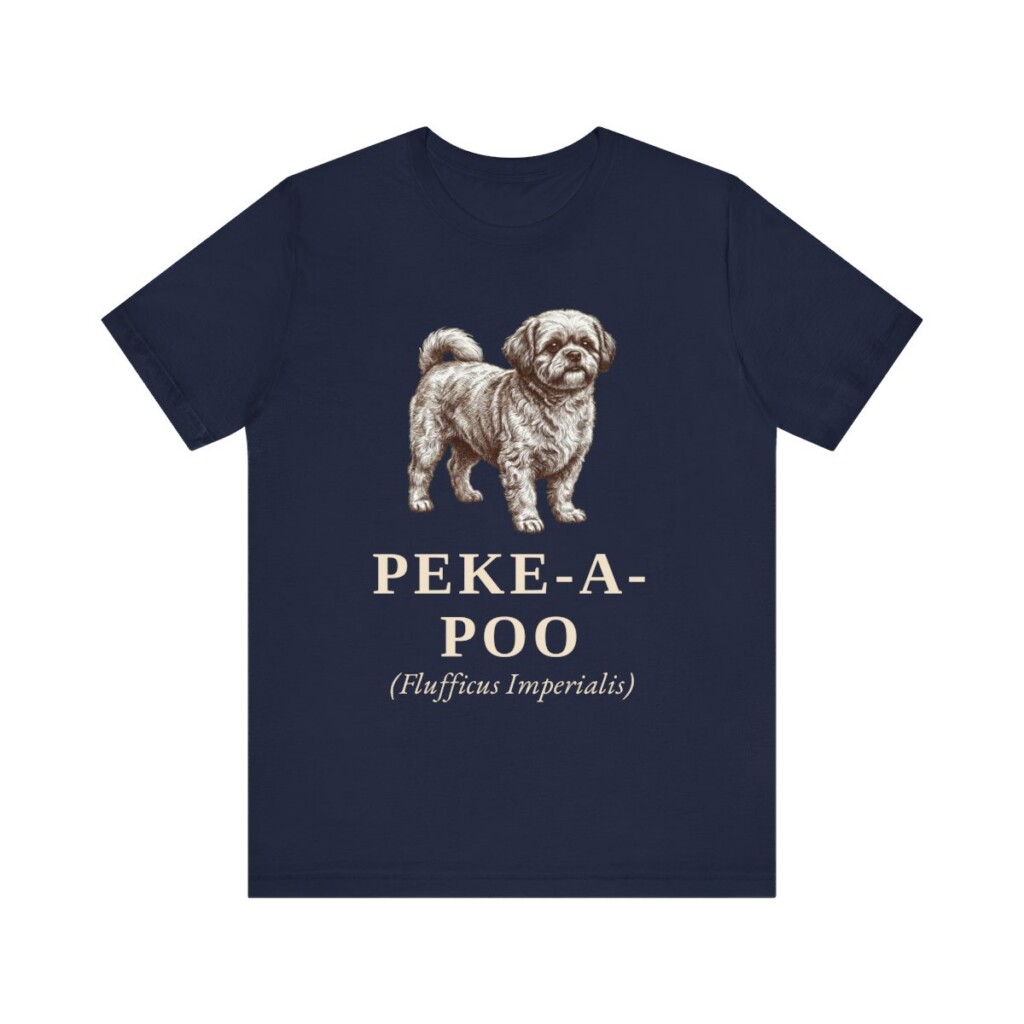 Peke-A-Poo Latin Shirt, Vintage Dog Sketch Tee, Dog Latin Gift