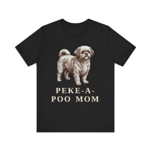Peke-A-Poo Mom Shirt, Vintage Dog Sketch Tee, Dog Mom Gift