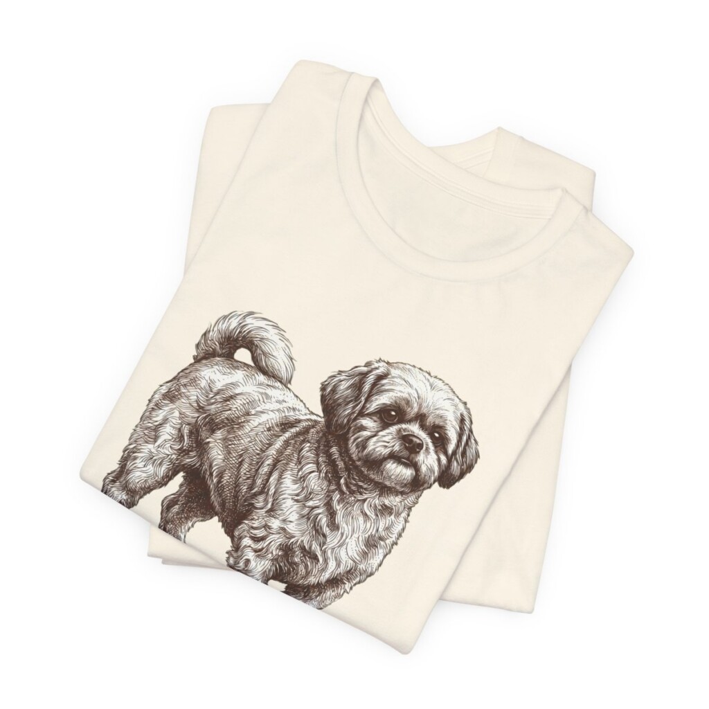 Peke-A-Poo Mom Shirt, Vintage Dog Sketch Tee, Dog Mom Gift