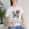 Peke-A-Poo Mom Shirt, Vintage Dog Sketch Tee, Dog Mom Gift