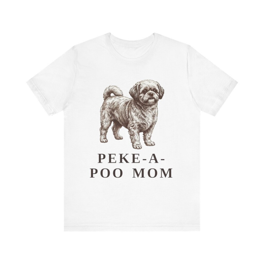 Peke-A-Poo Mom Shirt, Vintage Dog Sketch Tee, Dog Mom Gift