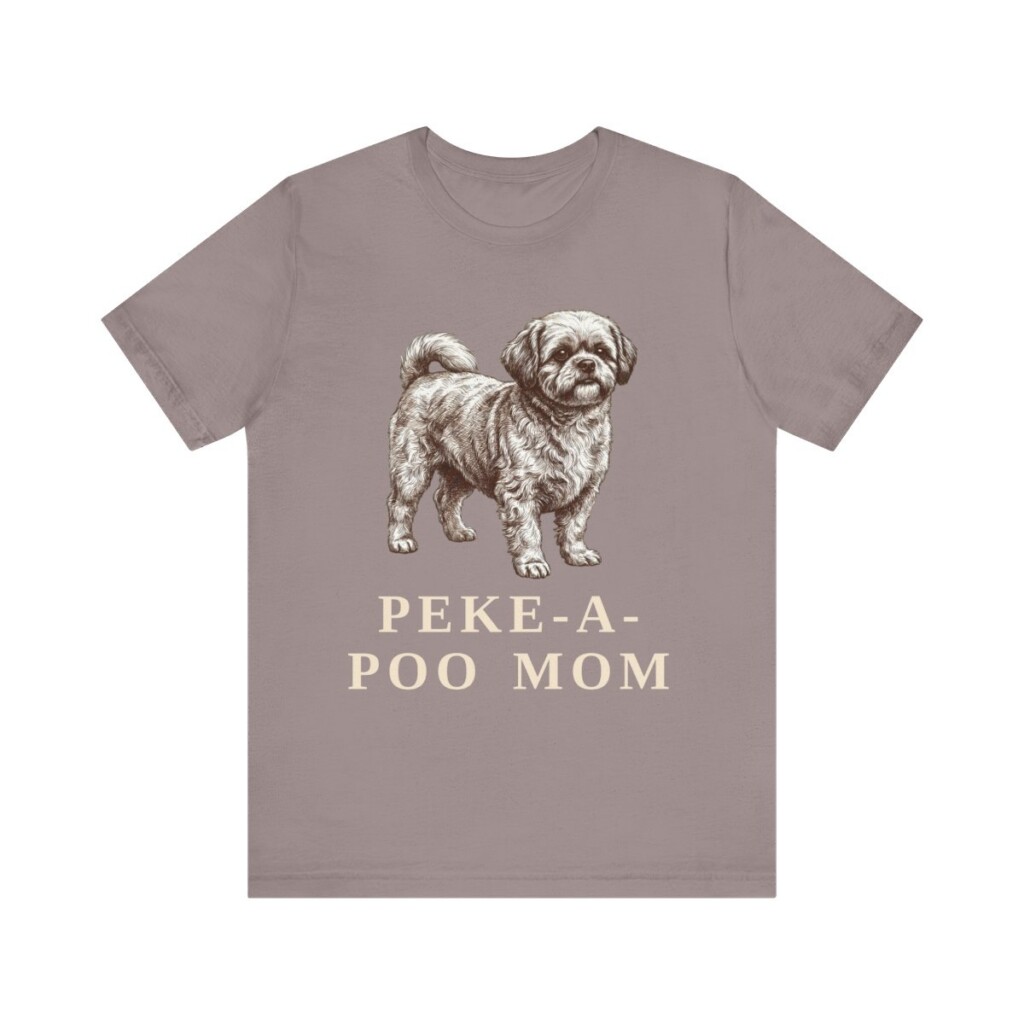 Peke-A-Poo Mom Shirt, Vintage Dog Sketch Tee, Dog Mom Gift