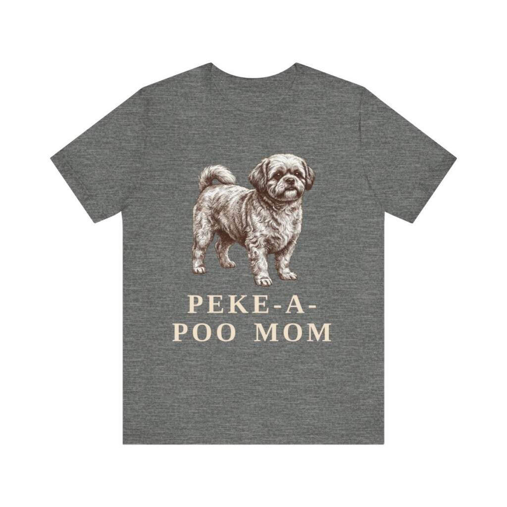 Peke-A-Poo Mom Shirt, Vintage Dog Sketch Tee, Dog Mom Gift