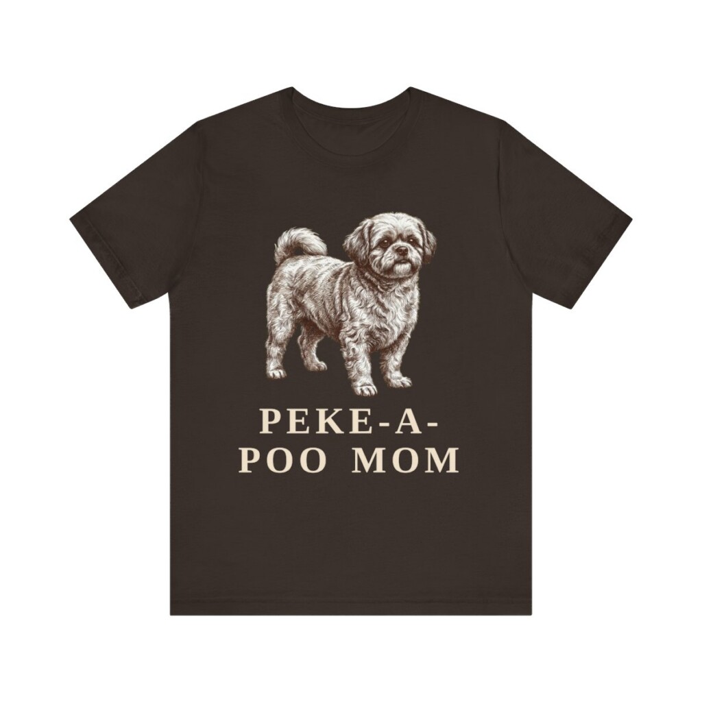 Peke-A-Poo Mom Shirt, Vintage Dog Sketch Tee, Dog Mom Gift