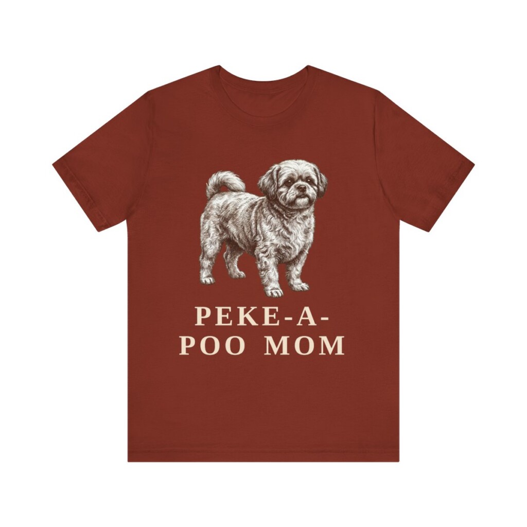 Peke-A-Poo Mom Shirt, Vintage Dog Sketch Tee, Dog Mom Gift