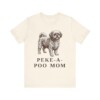 Peke-A-Poo Mom Shirt, Vintage Dog Sketch Tee, Dog Mom Gift