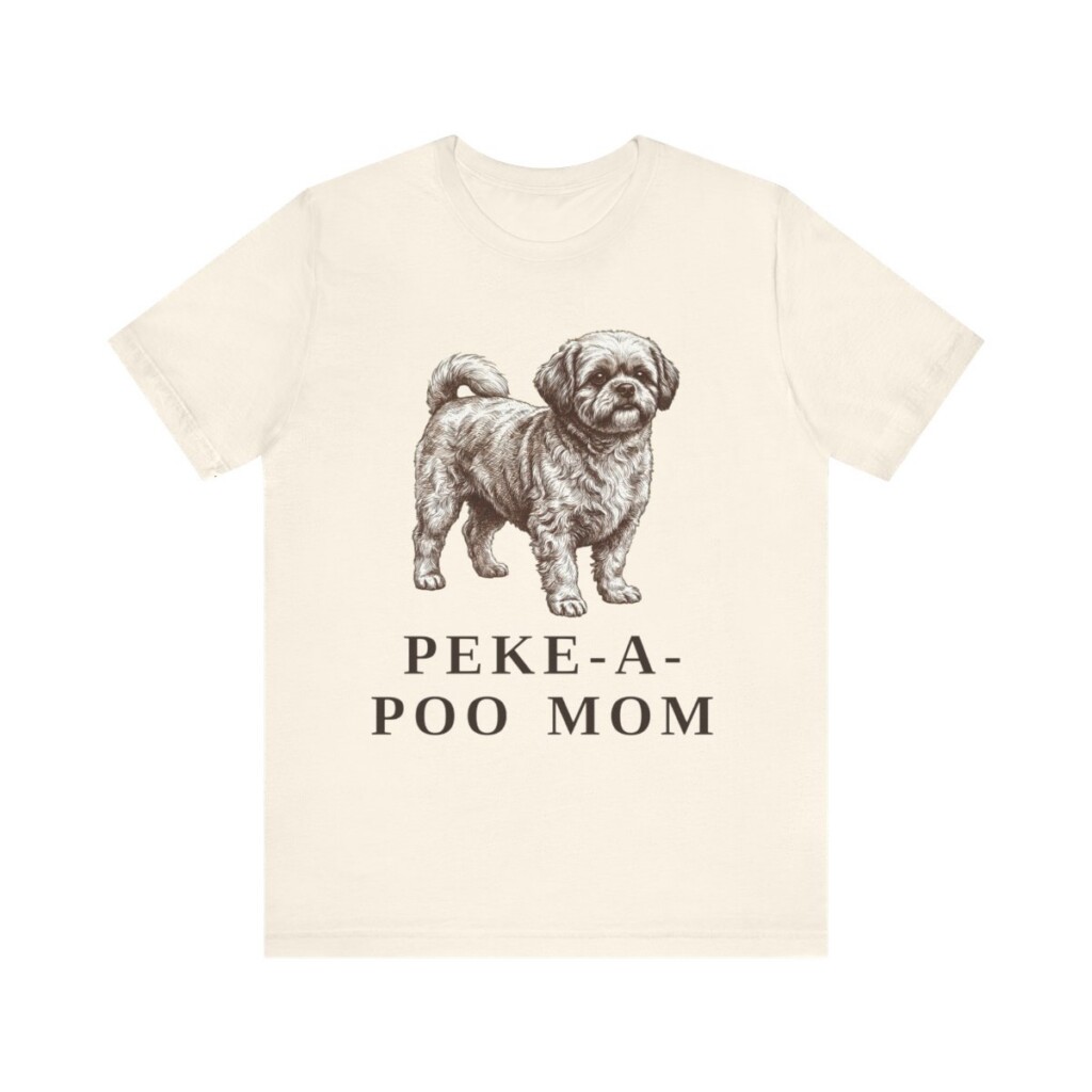 Peke-A-Poo Mom Shirt, Vintage Dog Sketch Tee, Dog Mom Gift