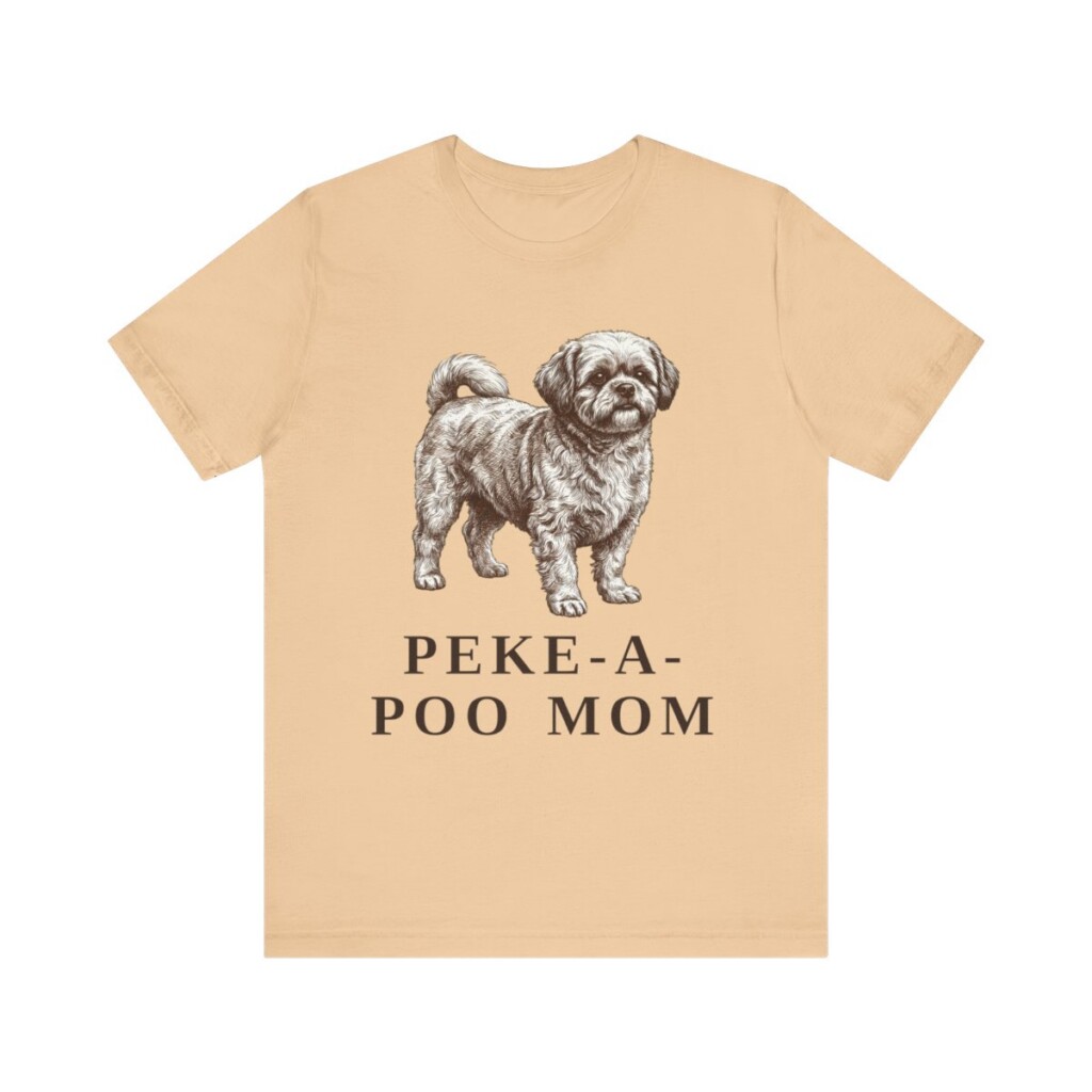 Peke-A-Poo Mom Shirt, Vintage Dog Sketch Tee, Dog Mom Gift