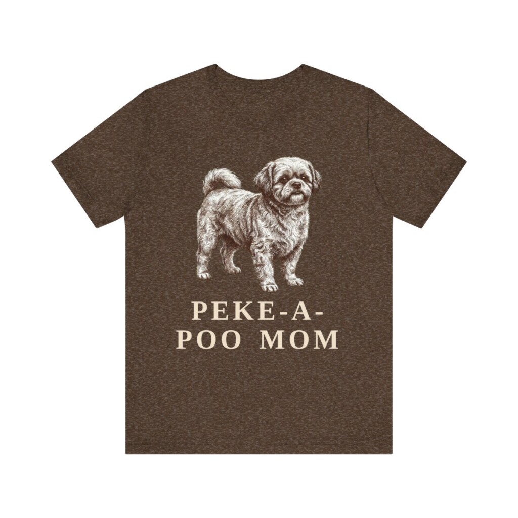 Peke-A-Poo Mom Shirt, Vintage Dog Sketch Tee, Dog Mom Gift