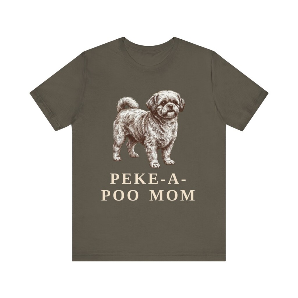Peke-A-Poo Mom Shirt, Vintage Dog Sketch Tee, Dog Mom Gift