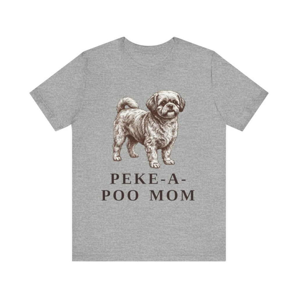 Peke-A-Poo Mom Shirt, Vintage Dog Sketch Tee, Dog Mom Gift