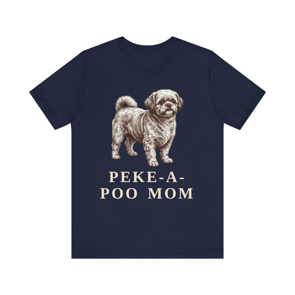 Peke-A-Poo Mom Shirt, Vintage Dog Sketch Tee, Dog Mom Gift