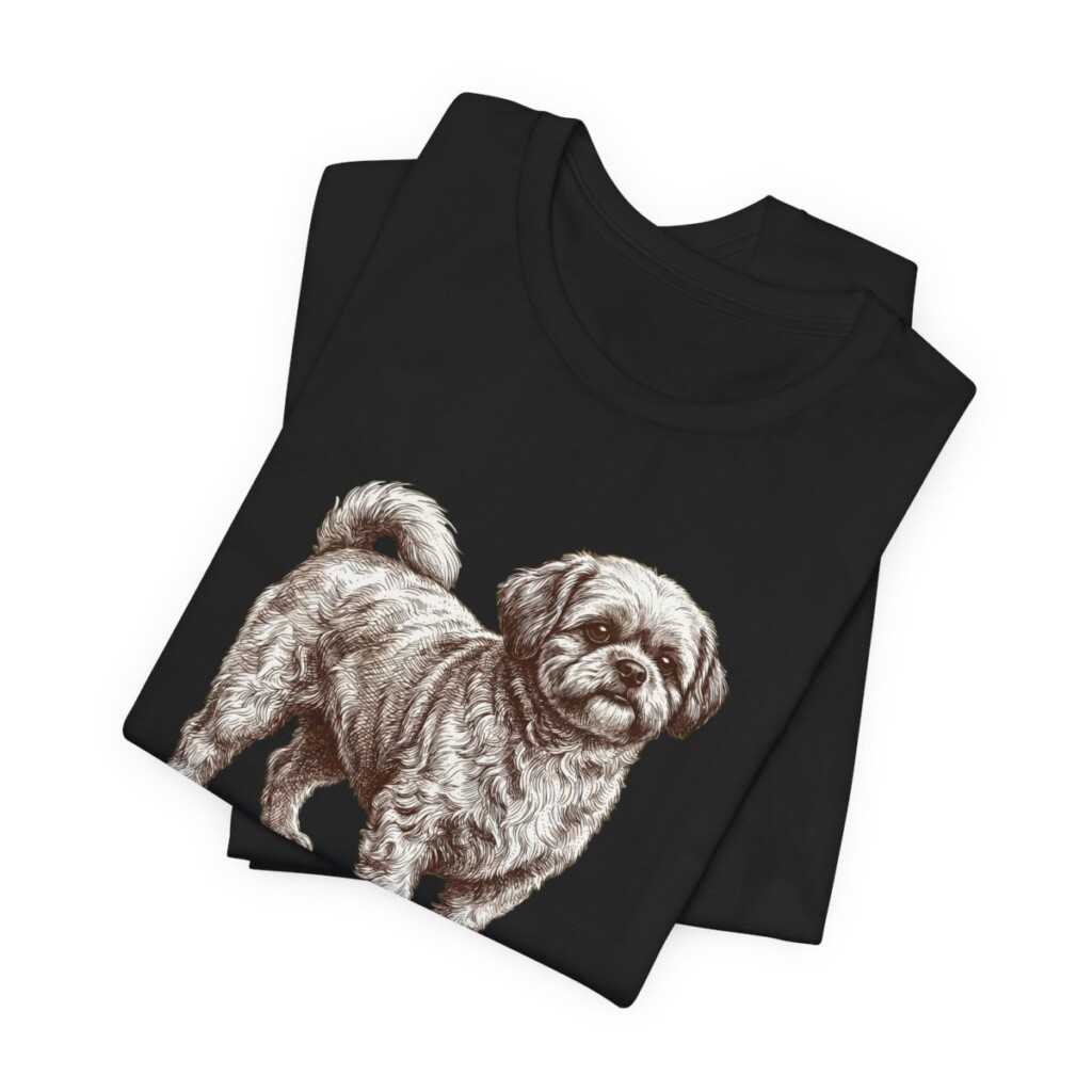 Peke-A-Poo Shirt, Vintage Dog Sketch Tee, Dog Lover Gift