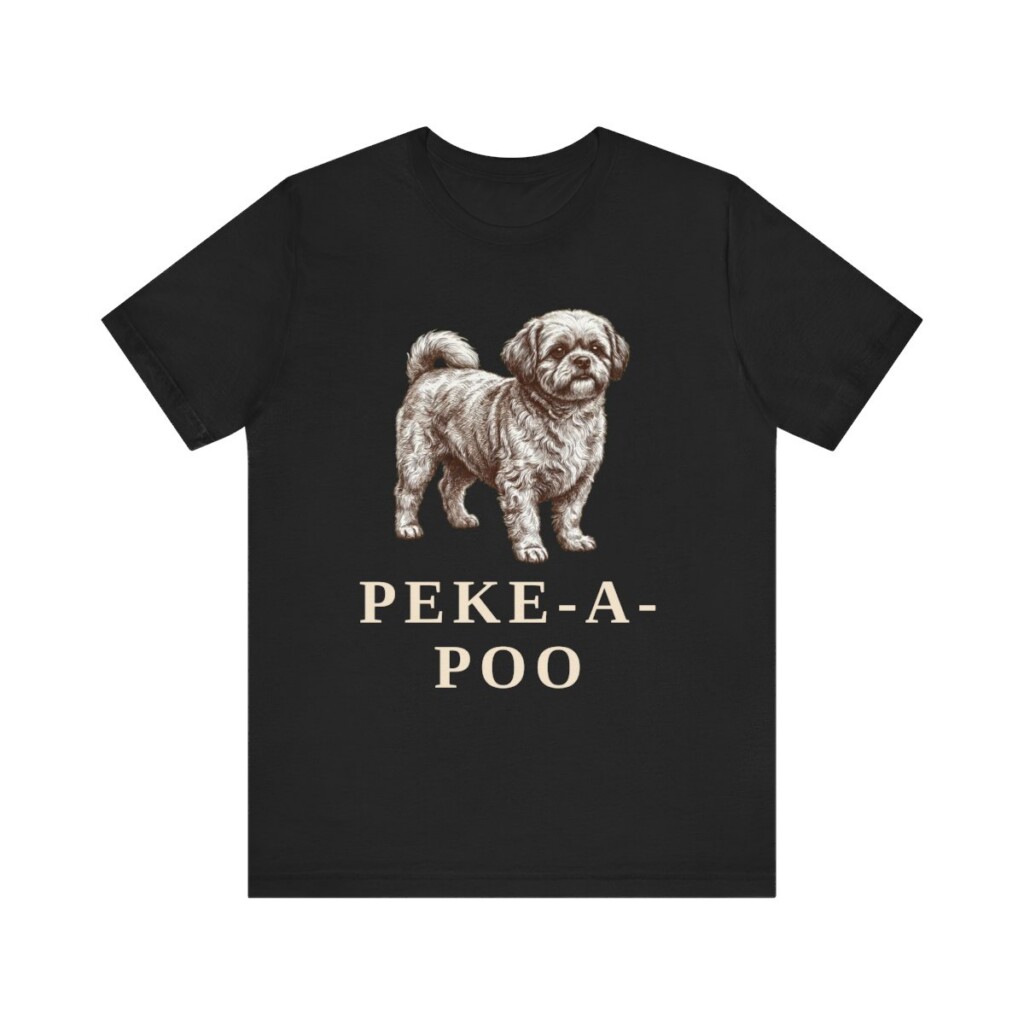 Peke-A-Poo Shirt, Vintage Dog Sketch Tee, Dog Lover Gift