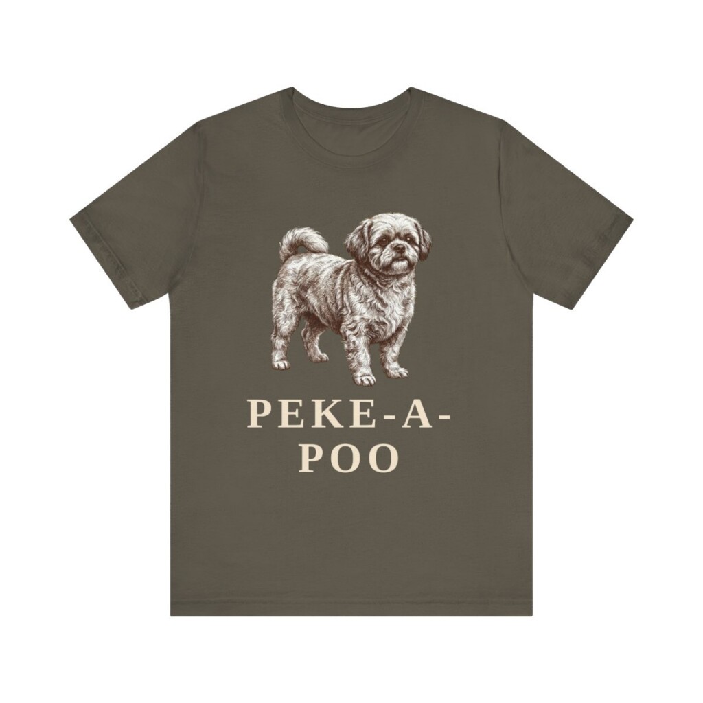 Peke-A-Poo Shirt, Vintage Dog Sketch Tee, Dog Lover Gift