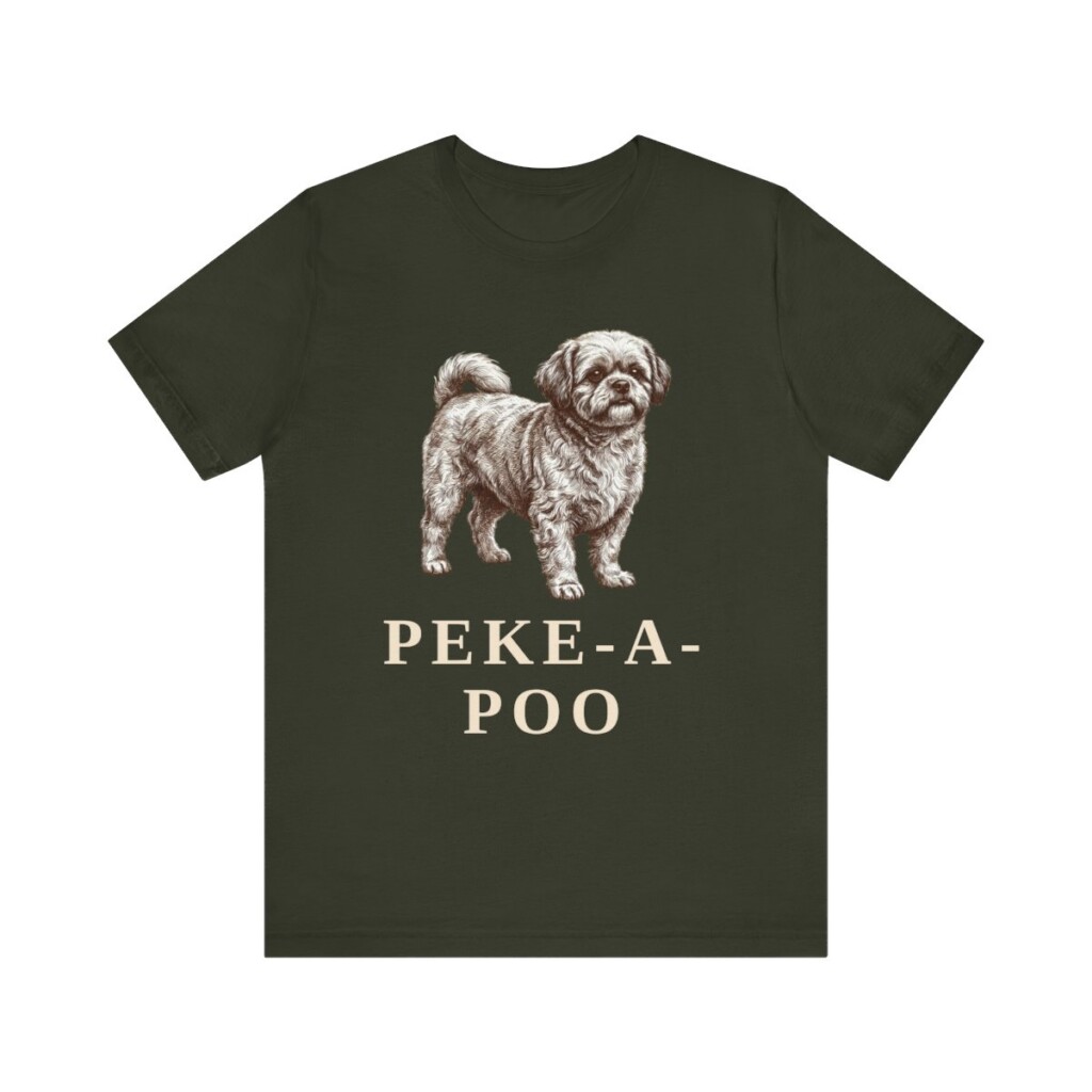 Peke-A-Poo Shirt, Vintage Dog Sketch Tee, Dog Lover Gift