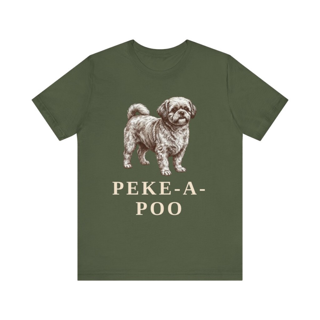 Peke-A-Poo Shirt, Vintage Dog Sketch Tee, Dog Lover Gift