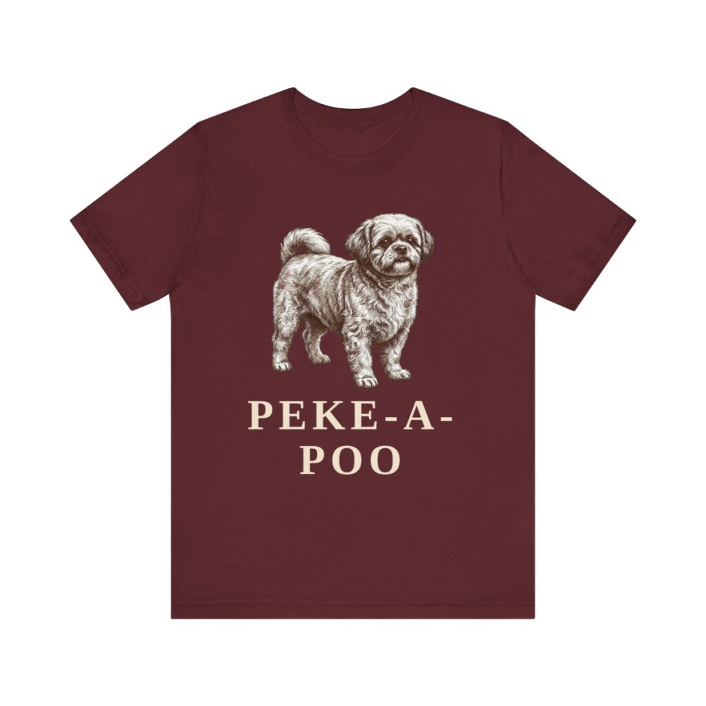 Peke-A-Poo Shirt, Vintage Dog Sketch Tee, Dog Lover Gift