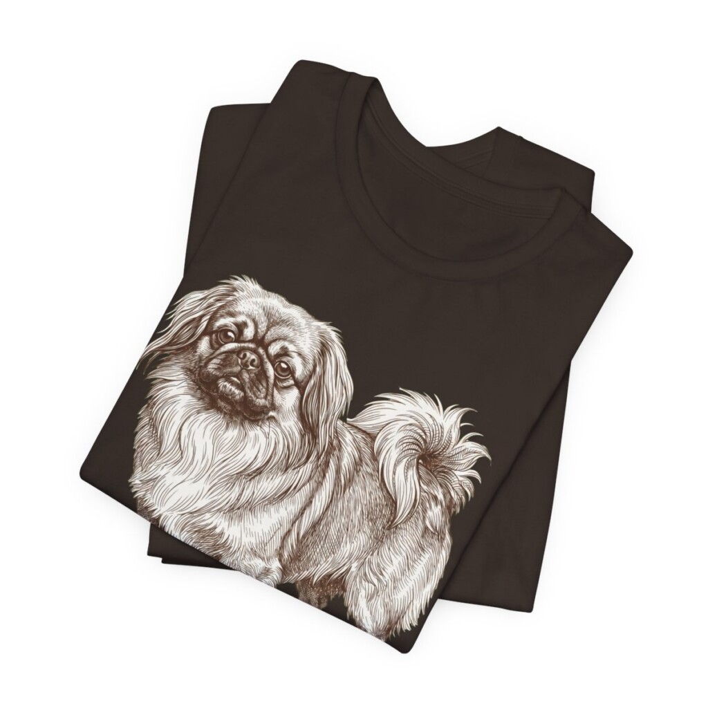 Pekingese Dad Shirt, Vintage Dog Sketch Tee, Dog Dad Gift