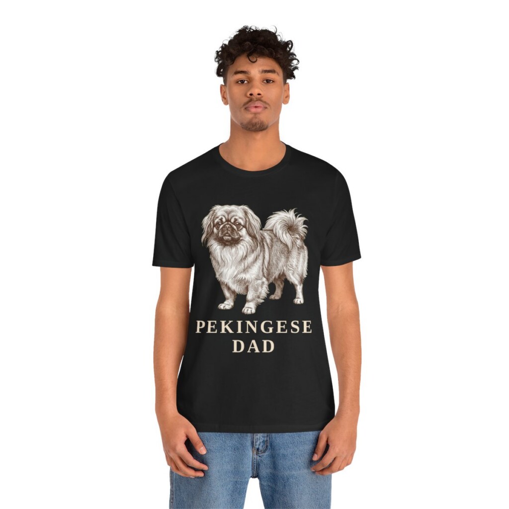 Pekingese Dad Shirt, Vintage Dog Sketch Tee, Dog Dad Gift