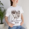Pekingese Dad Shirt, Vintage Dog Sketch Tee, Dog Dad Gift