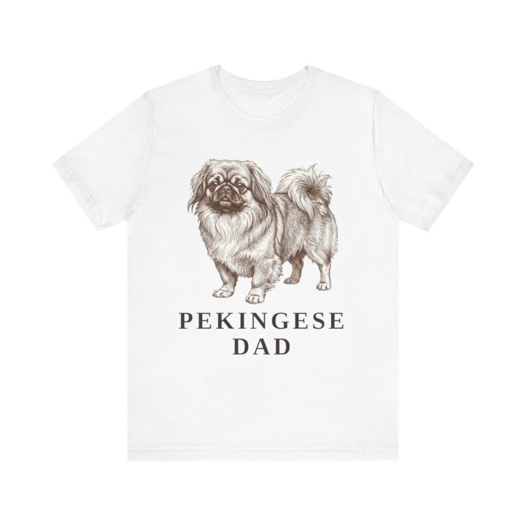 Pekingese Dad Shirt, Vintage Dog Sketch Tee, Dog Dad Gift