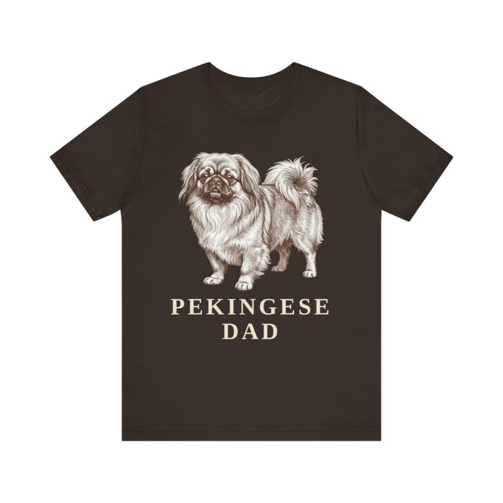 Pekingese Dad Shirt, Vintage Dog Sketch Tee, Dog Dad Gift