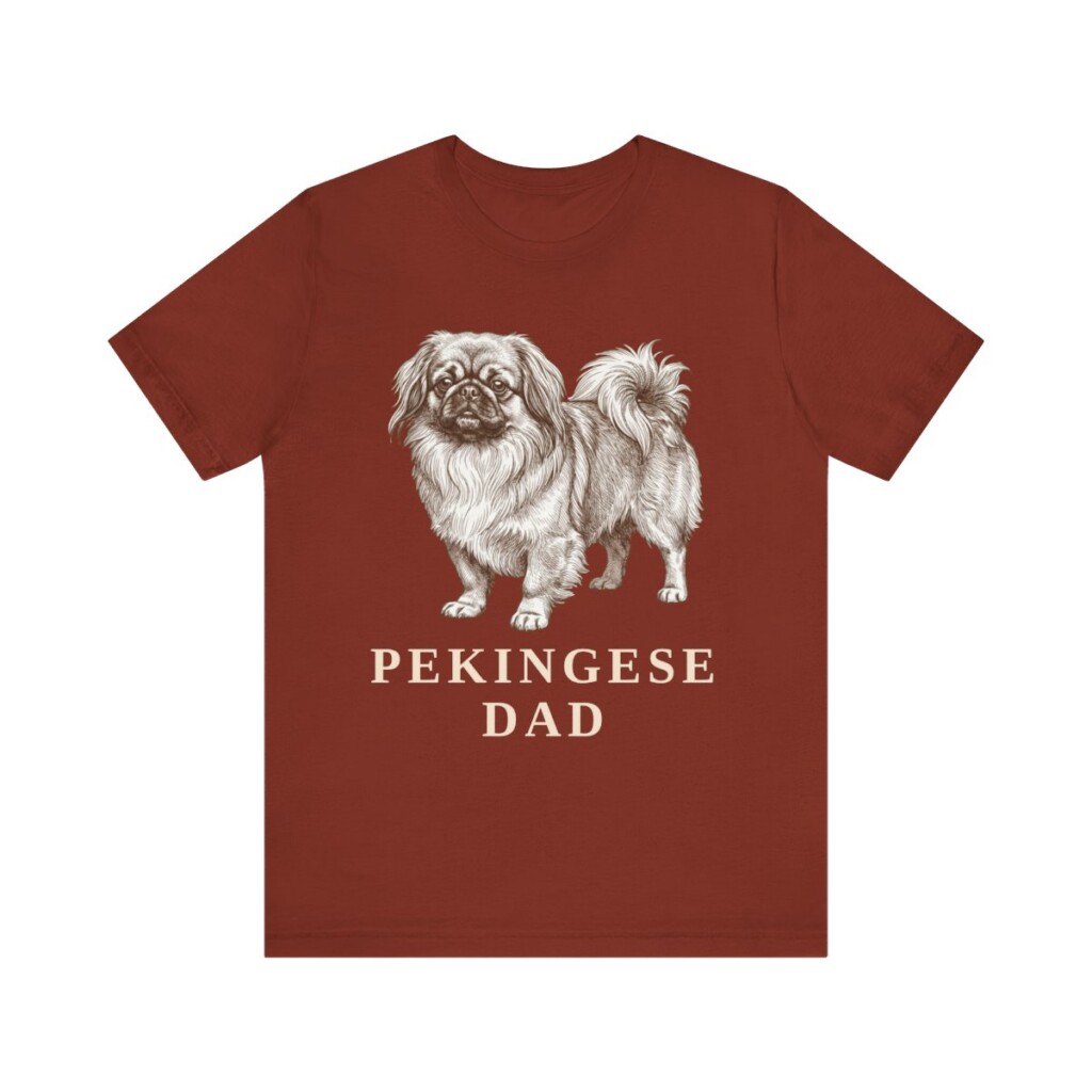 Pekingese Dad Shirt, Vintage Dog Sketch Tee, Dog Dad Gift