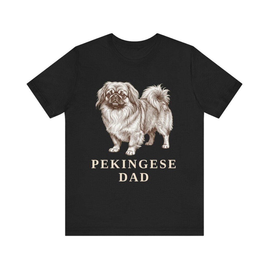 Pekingese Dad Shirt, Vintage Dog Sketch Tee, Dog Dad Gift