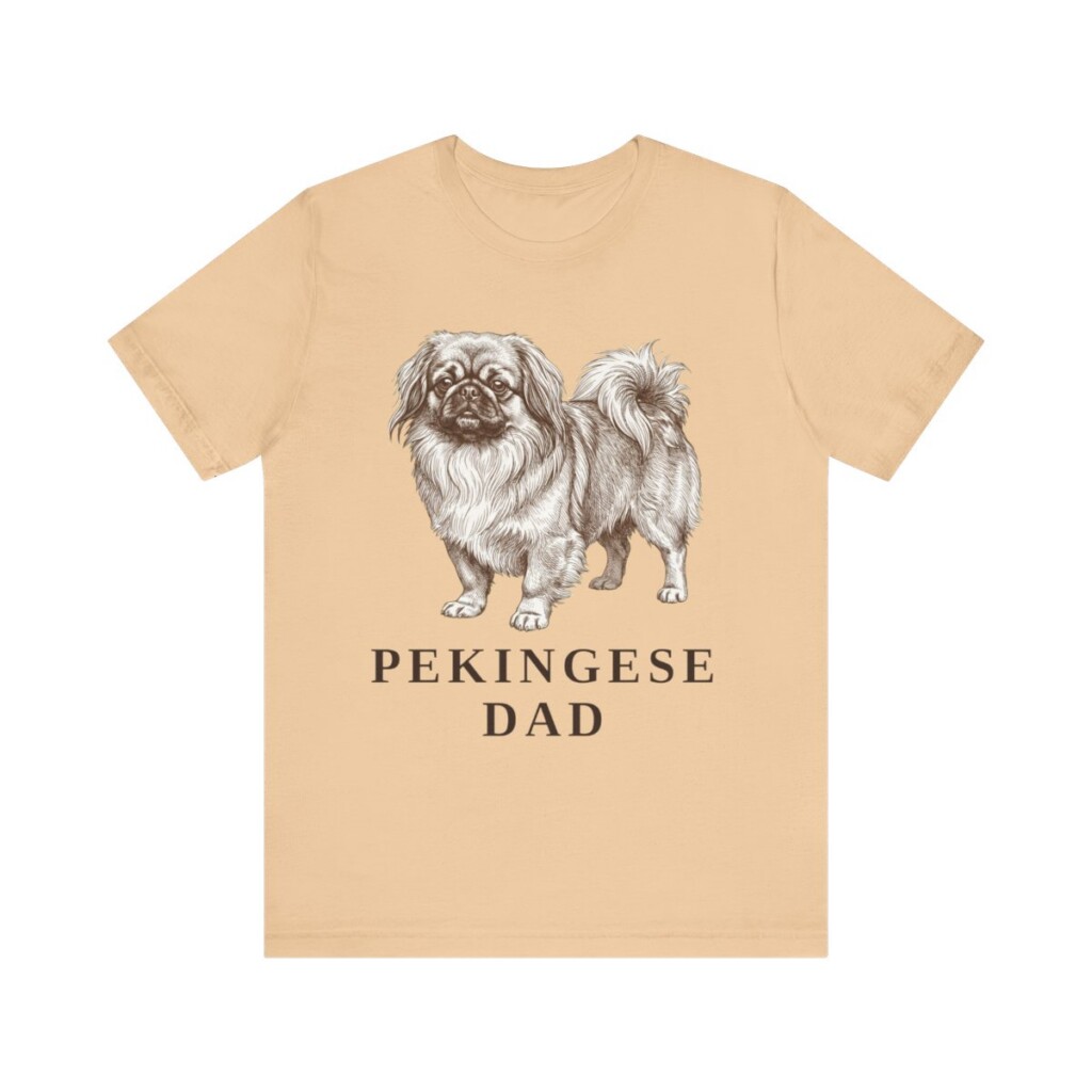 Pekingese Dad Shirt, Vintage Dog Sketch Tee, Dog Dad Gift