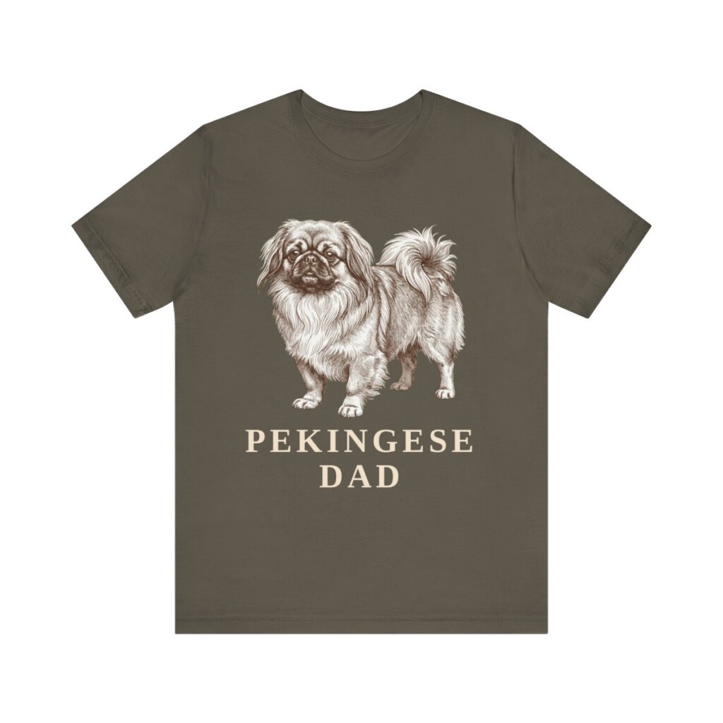 Pekingese Dad Shirt, Vintage Dog Sketch Tee, Dog Dad Gift