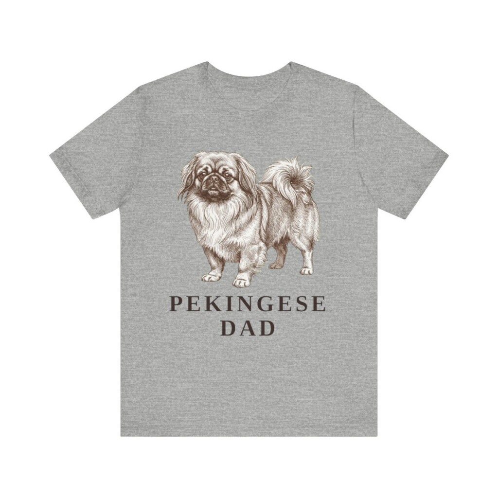 Pekingese Dad Shirt, Vintage Dog Sketch Tee, Dog Dad Gift