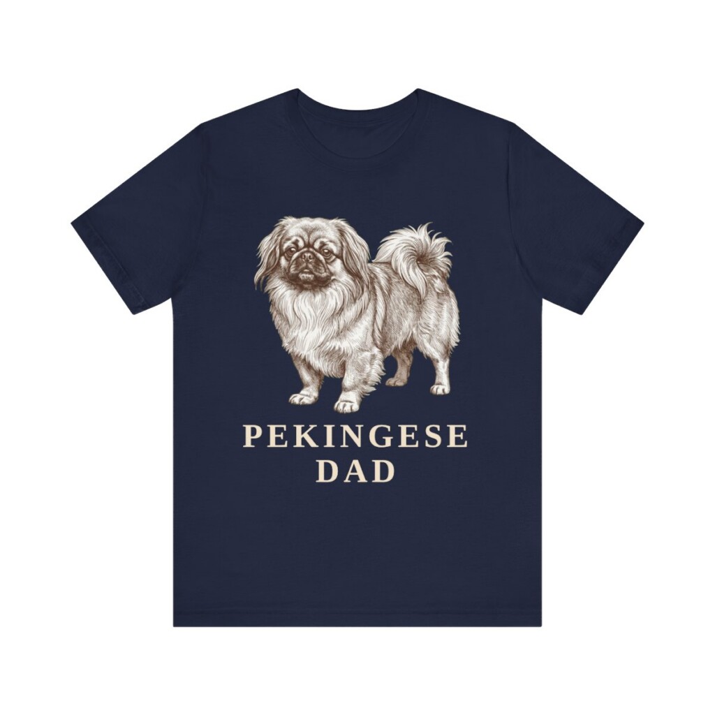 Pekingese Dad Shirt, Vintage Dog Sketch Tee, Dog Dad Gift