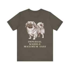 Pekingese Humor Shirt, Vintage Dog Sketch Tee, Dog Humor Gift