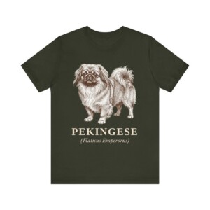 Pekingese Latin Shirt, Vintage Dog Sketch Tee, Dog Latin Gift