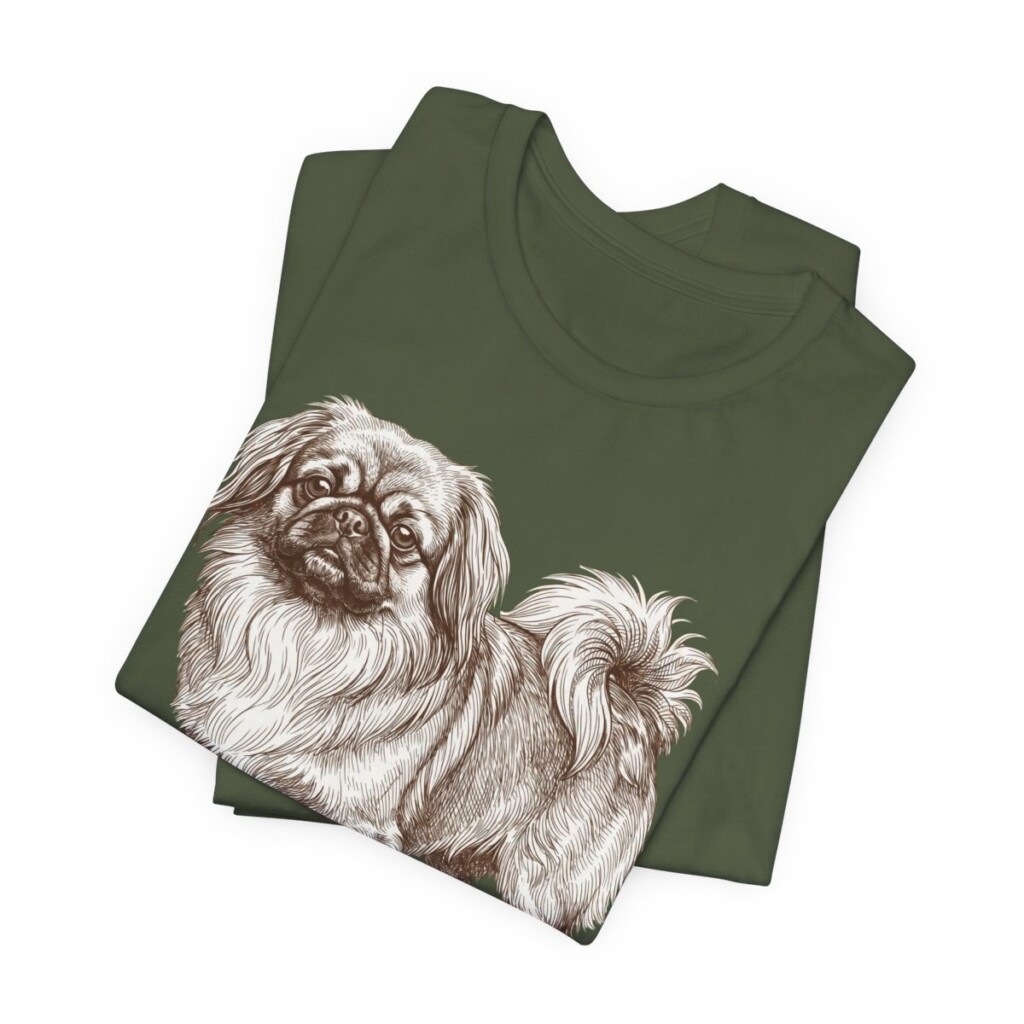 Pekingese Latin Shirt, Vintage Dog Sketch Tee, Dog Latin Gift
