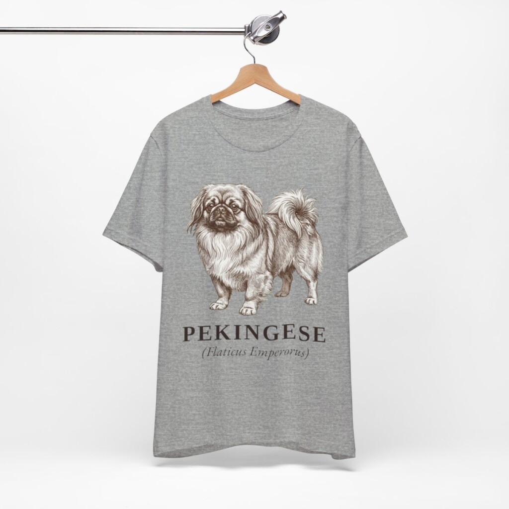 Pekingese Latin Shirt, Vintage Dog Sketch Tee, Dog Latin Gift