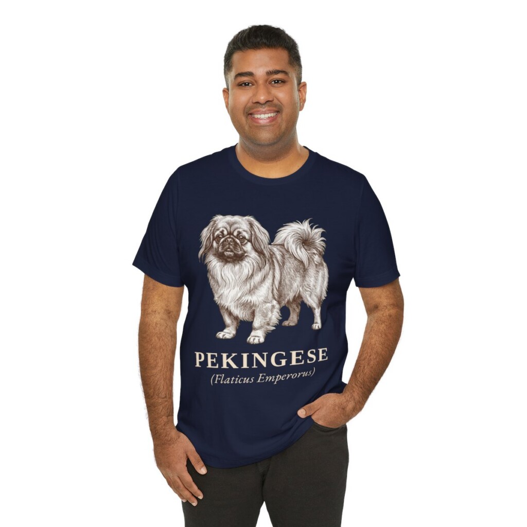 Pekingese Latin Shirt, Vintage Dog Sketch Tee, Dog Latin Gift