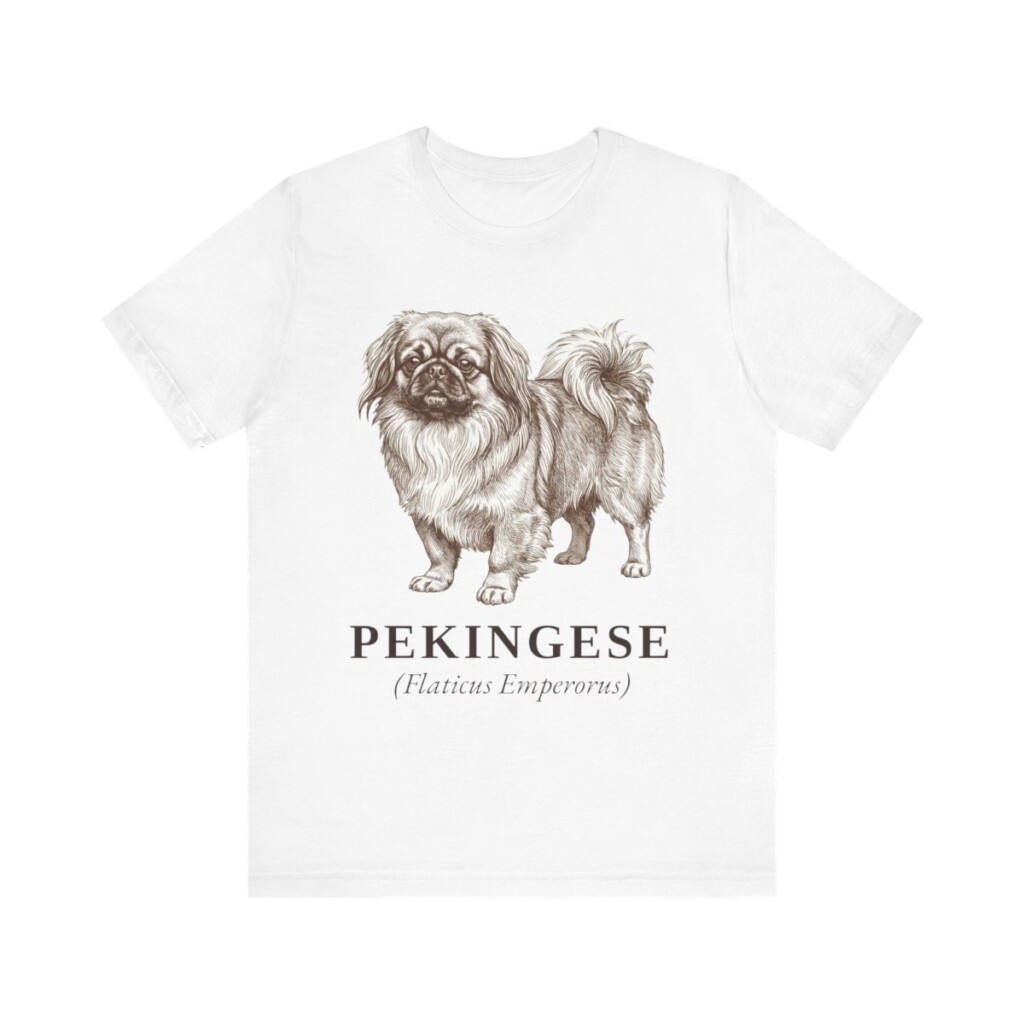 Pekingese Latin Shirt, Vintage Dog Sketch Tee, Dog Latin Gift